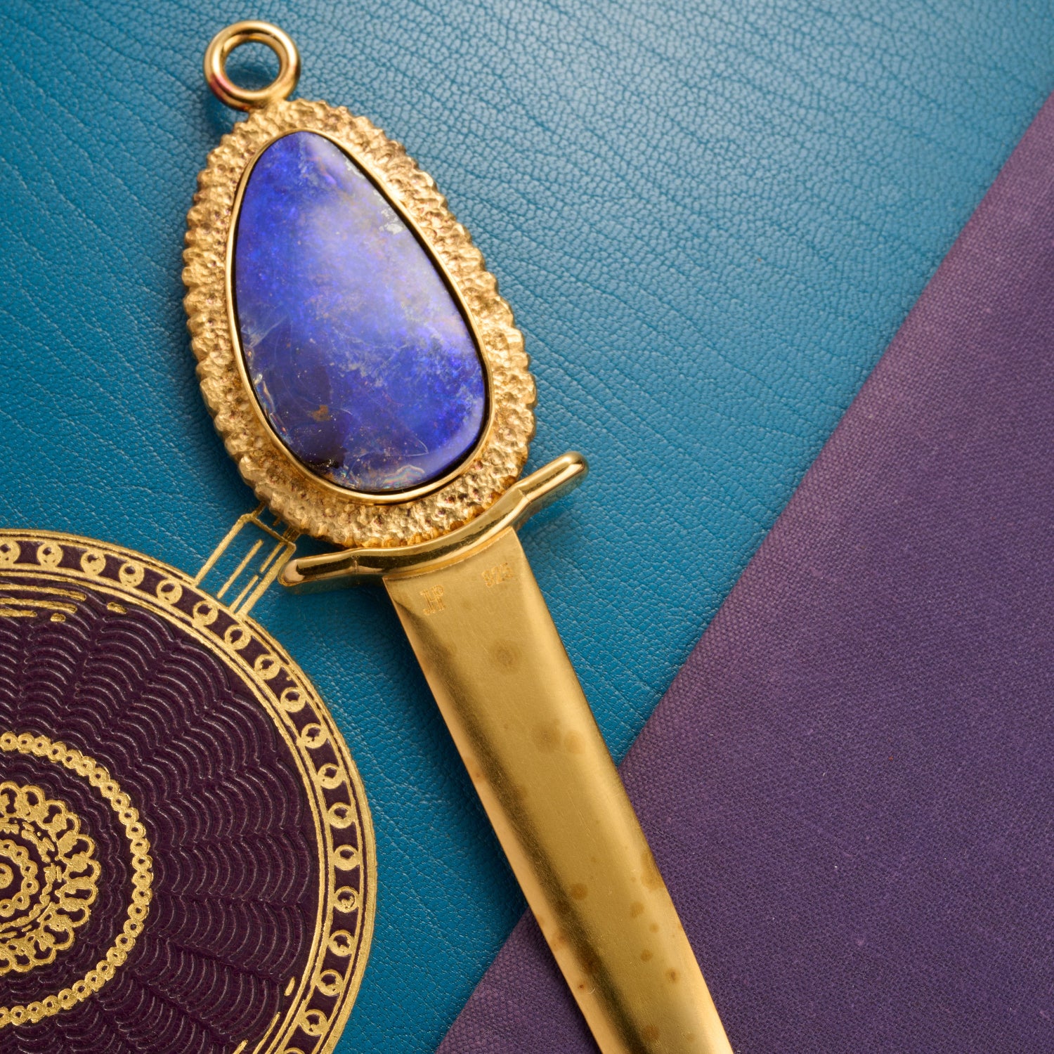 925 Silver Gold Plated Letter Opener