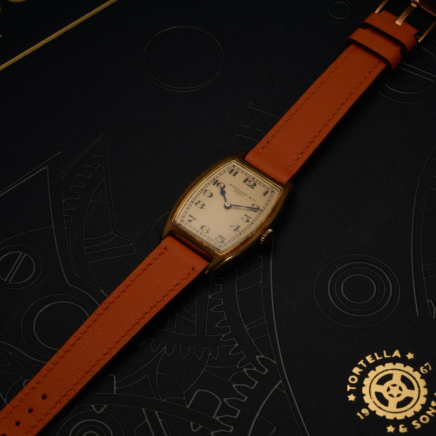 Extremely Rare 14K Tonneau-Shaped