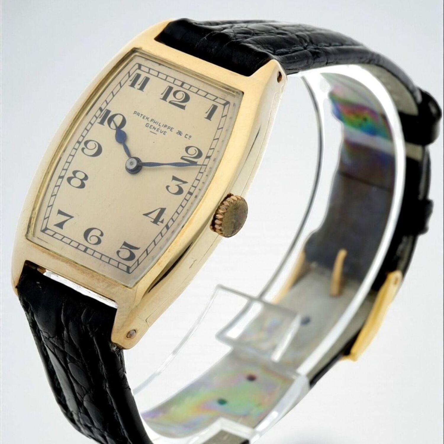 Extremely Rare 14K Tonneau-Shaped