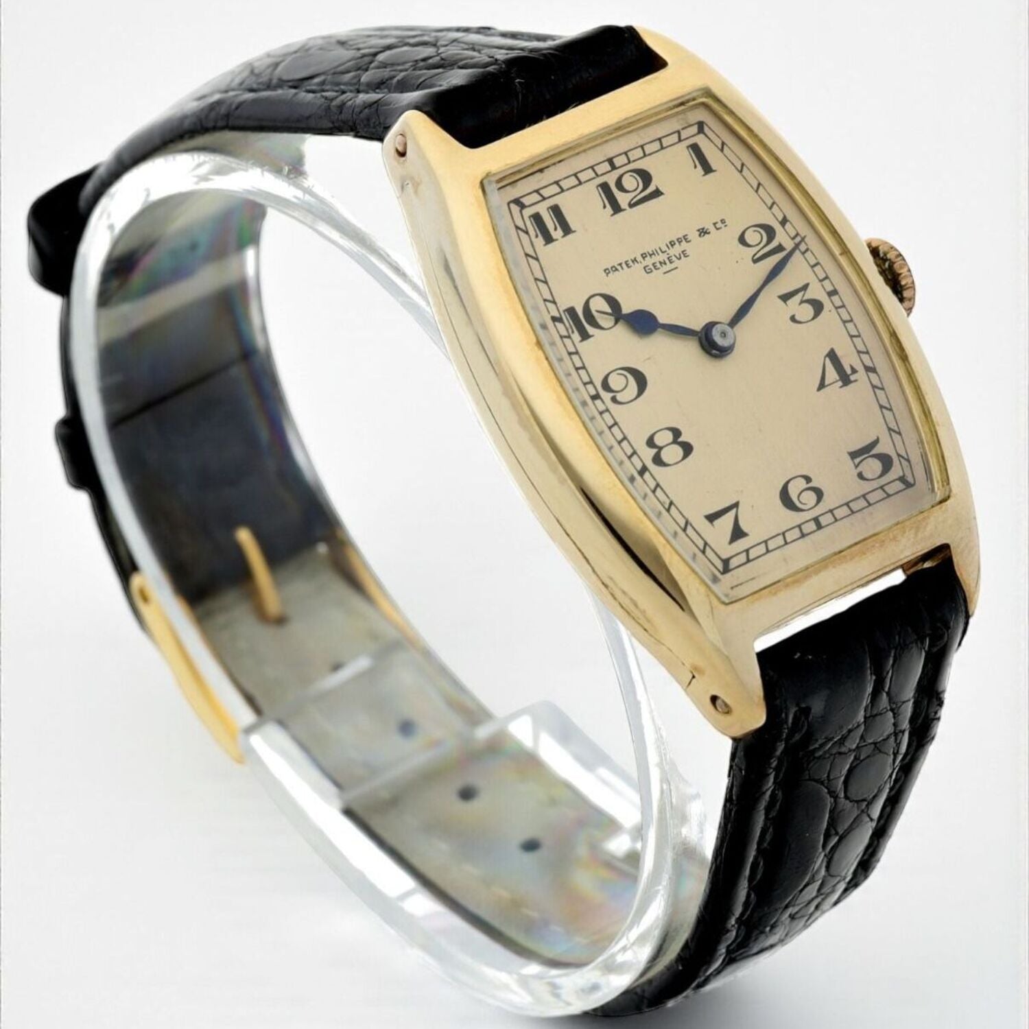 Extremely Rare 14K Tonneau-Shaped